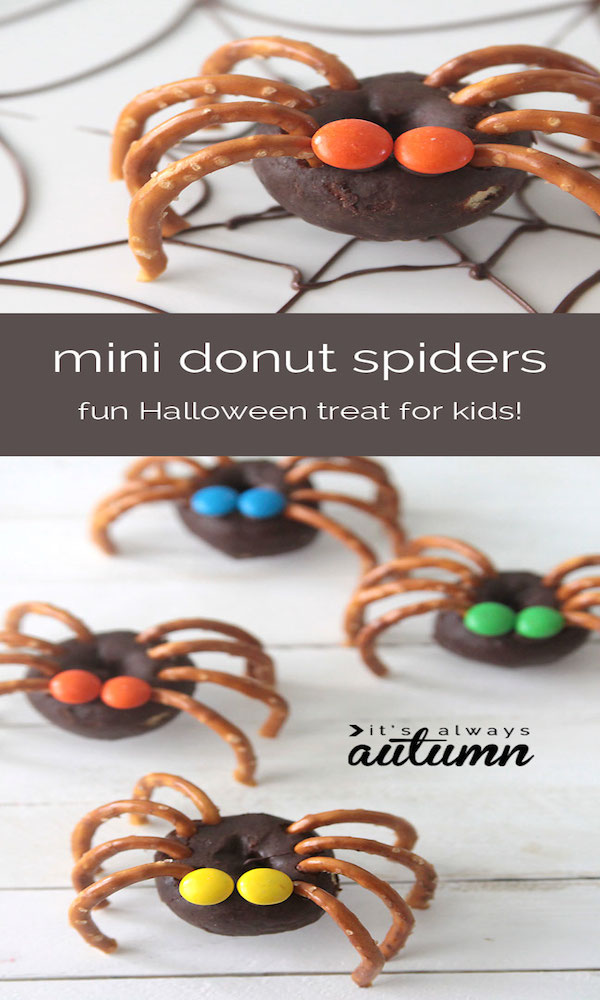 \"donut-pretzel-spiders-halloween-treat-kids-easy-fun\"